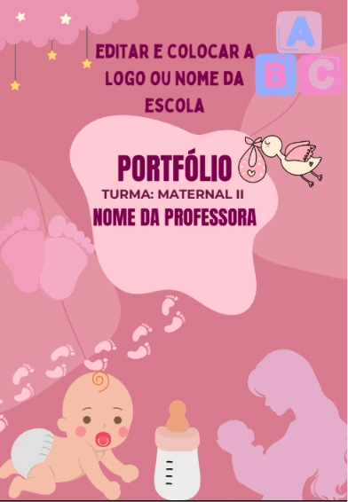 Modelo de portfólio berçário